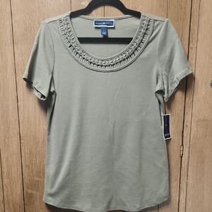 Karen Scott Olive Short Sleeve Tee